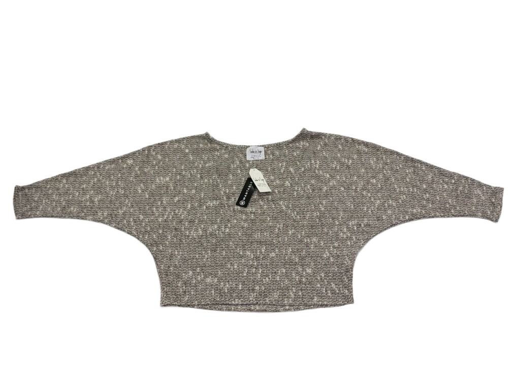 Sadie & Sage Billie Dolman Top Womens S Oatmeal Knit Boat Neck Sweater Top NWT